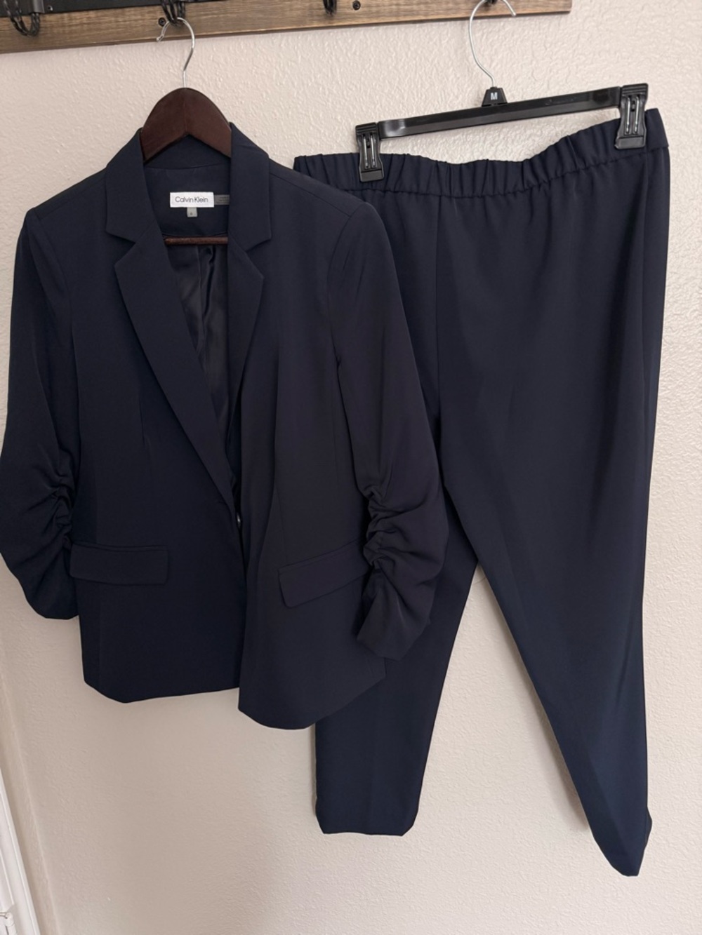 Calvin Klein Dark Navy Single-Breasted Blazer
